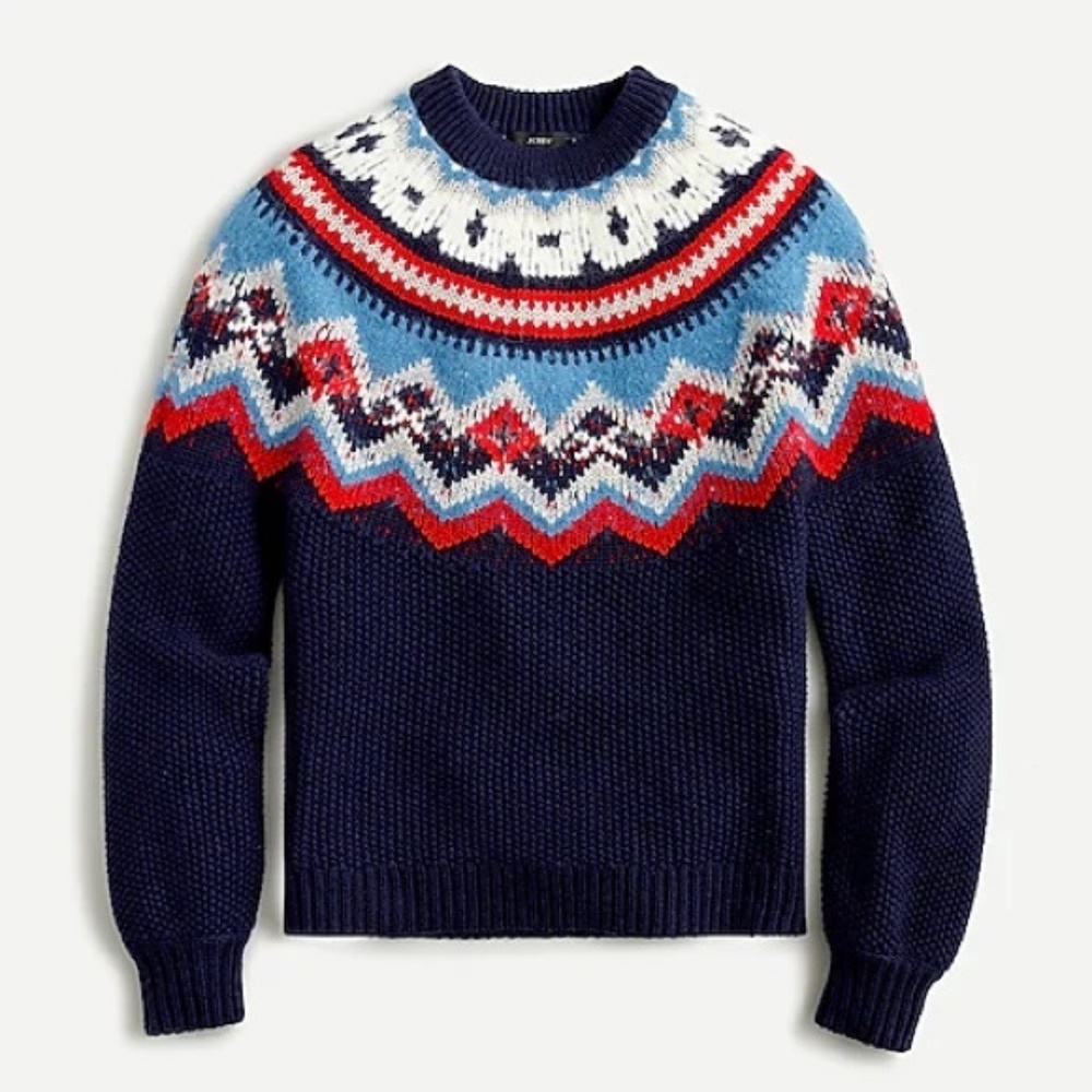 J. Crew Multicolor Fair Isle Sweater